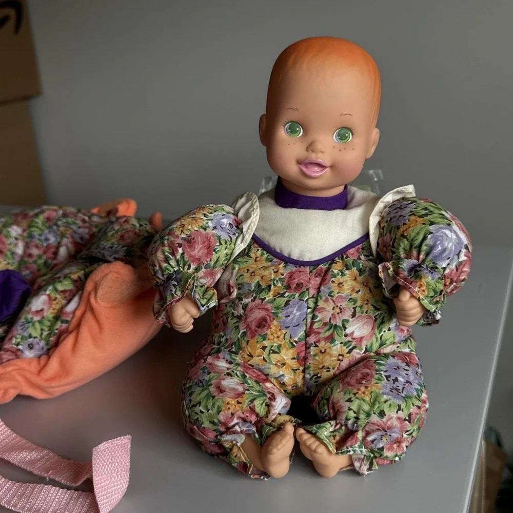 Up Up & Away Kinder-Garden Baby Doll Bottle 1999 Vintage Green Eyes Orange hair